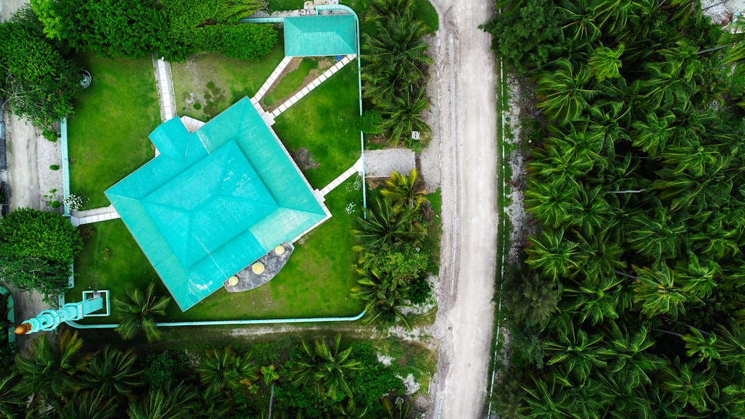 aerial photo of resort